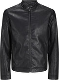 Men’s Black PU Biker Jacket