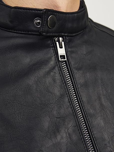 Men’s Black PU Biker Jacket