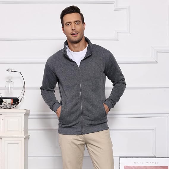Men's Cardigans Full Zip Up Sweatshirt