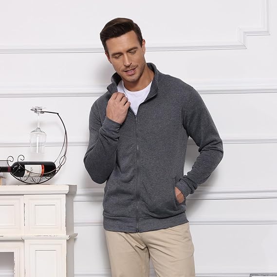 Men's Cardigans Full Zip Up Sweatshirt