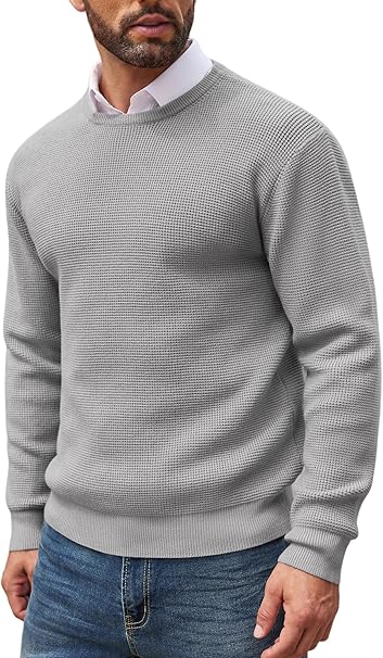 Men's Jumpers Crew Neck Knitted Sweaters Slim